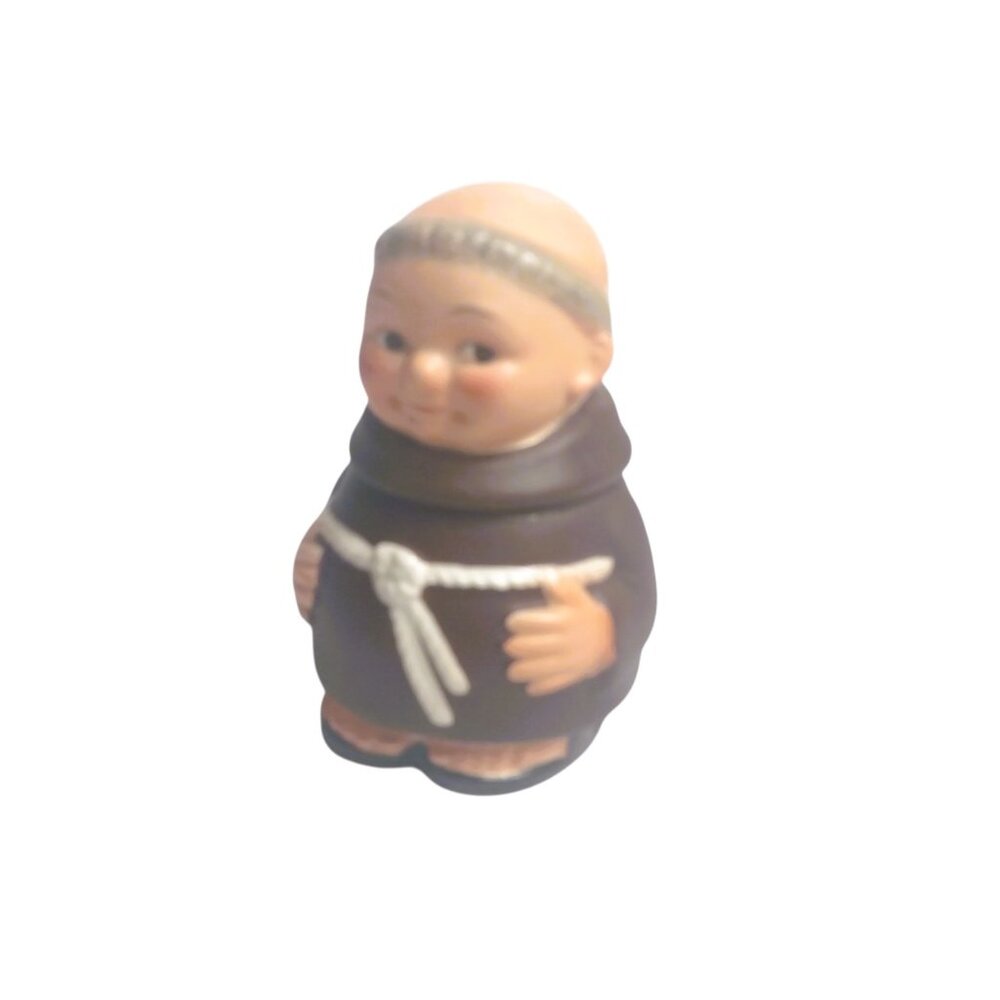 Vintage Goebel Friar Tuck-Condiment Jelly Mustard Monk Germany - M 42/A-No Spoon